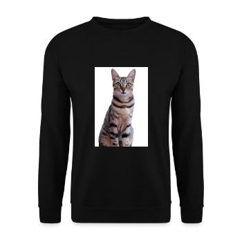 Cat Kitten - Unisex Sweatshirt - black - Front - Alina (178cm) & Michal (187cm)