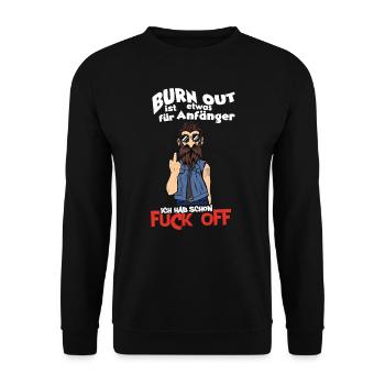 Lustiger Witzig Gesundheit Statement Spruch - Unisex Pullover - Schwarz - Vorne - Alina (178cm) & Michal (187cm)