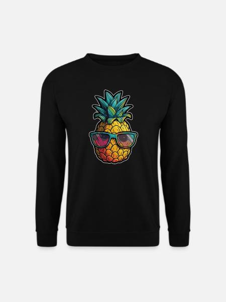 Funny pineapple fruit - Unisex Sweatshirt - black
