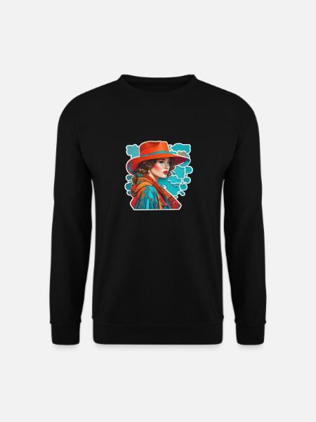 Lady with head - Unisex Pullover - Schwarz
