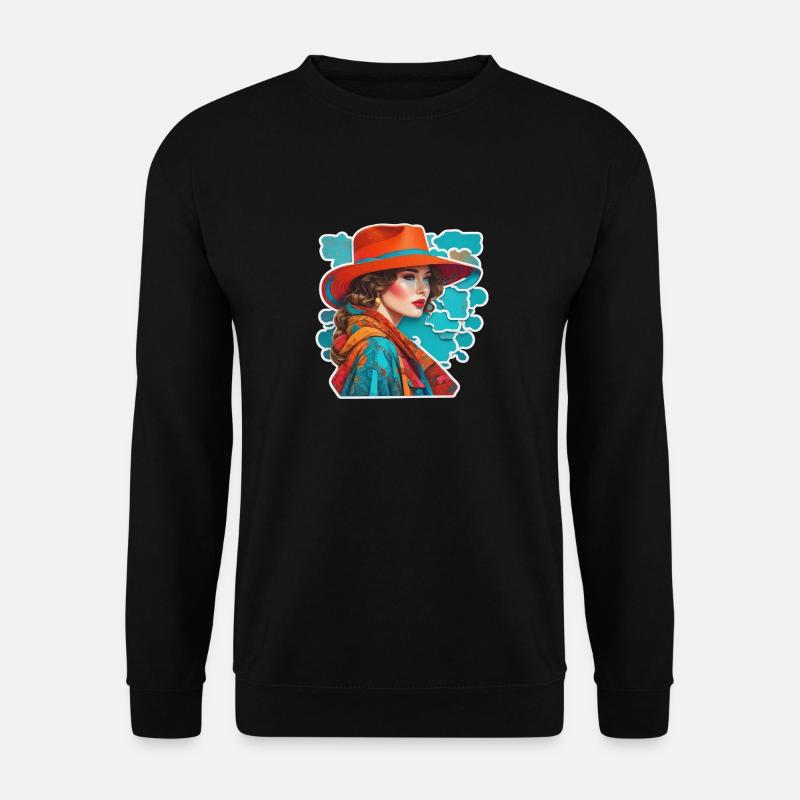 Lady with head - Unisex Sweatshirt - black