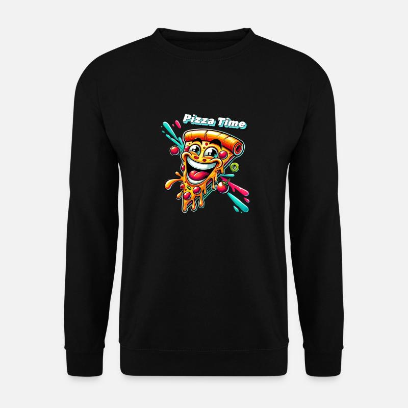 pizzatime - Unisex Pullover - Schwarz