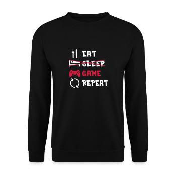 Gaming - Unisex Pullover - Schwarz - Vorne - Alina (178cm) & Michal (187cm)