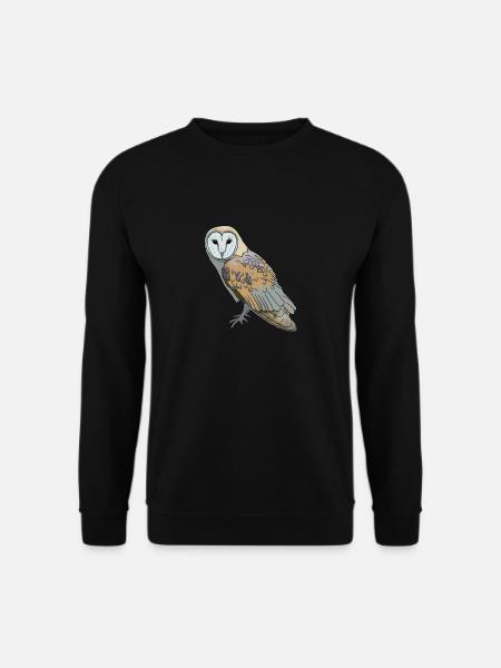 Owl - Barn Owl - Unisex Sweatshirt - black