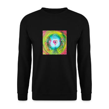 Herzengel "Auflösung Hass, Groll&Wut - Unisex Pullover - Schwarz - Vorne - Alina (178cm) & Michal (187cm)