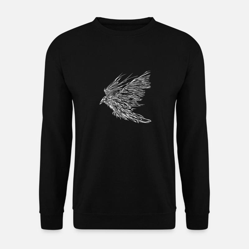 Flying raven - Unisex Sweatshirt - black
