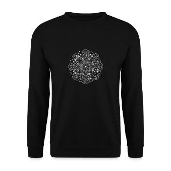 Mandala - Unisex Pullover - Schwarz - Vorne - Alina (178cm) & Michal (187cm)