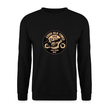 Good Old Times - Unisex Pullover - Schwarz - Vorne - Alina (178cm) & Michal (187cm)