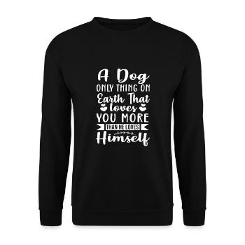 Dog - Unisex Sweatshirt - black - Front - Alina (178cm) & Michal (187cm)