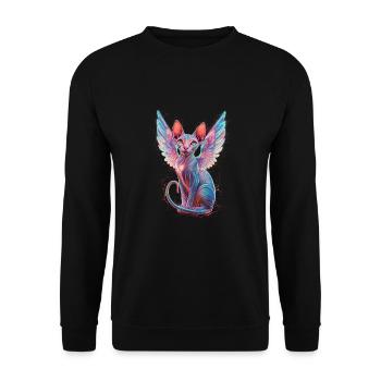 Sphynx Cat pour les amoureux des chats - Sweat-shirt Unisexe - noir - Devant - Alina (178cm) & Michal (187cm)