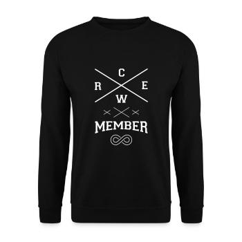 Crew-Mitglied für immer Cross Infinity-Symbol-Team - Unisex Pullover - Schwarz - Vorne - Alina (178cm) & Michal (187cm)