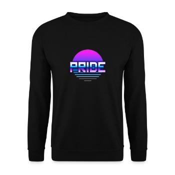 Stolz Synthwave - Unisex Pullover - Schwarz - Vorne - Alina (178cm) & Michal (187cm)