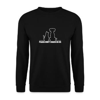 Dont Snack On us They Are Eating The Cats The Dogs - Unisex Sweatshirt - black - Front - Alina (178cm) & Michal (187cm)