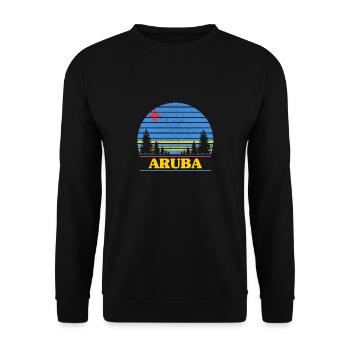 Aruba - Unisex Sweatshirt - black - Front - Alina (178cm) & Michal (187cm)