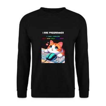 I Are Programmer - Unisex Sweatshirt - black - Front - Alina (178cm) & Michal (187cm)