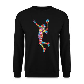 Badminton Enfants Garçons Hommes Badminton - Sweat-shirt Unisexe - noir - Devant - Alina (178cm) & Michal (187cm)