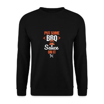Les hommes d'épices de viande de sauce BBQ veulent griller! - Sweat-shirt Unisexe - noir - Devant - Alina (178cm) & Michal (187cm)