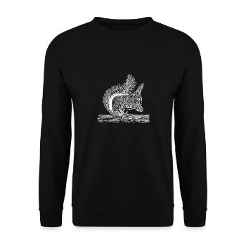Sweet squirrel with nut - Unisex Sweatshirt - black - Front - Alina (178cm) & Michal (187cm)