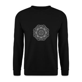 Mandala - Unisex Pullover - Schwarz - Vorne - Alina (178cm) & Michal (187cm)