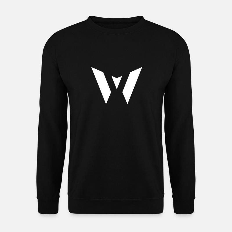 W-Sticker white - Unisex Sweatshirt - black