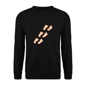Fuß Füße Fußpflege Podologie Geschenk Geschenkidee - Unisex Pullover - Schwarz - Vorne - Alina (178cm) & Michal (187cm)