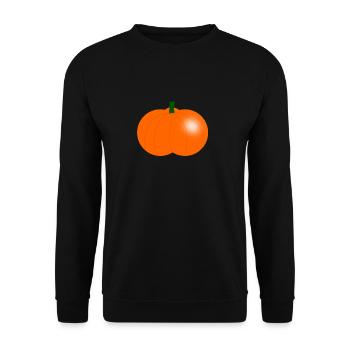 HALLOWEEN. PUMPKIN. HALLOWEEN PUMPKIN - Unisex Sweatshirt - black - Front - Alina (178cm) & Michal (187cm)