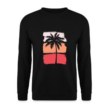 Silhouette de palmier - Sweat-shirt Unisexe - noir - Devant - Alina (178cm) & Michal (187cm)