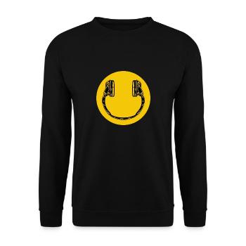DJ bass disco turntable music sound - Unisex Sweatshirt - black - Front - Alina (178cm) & Michal (187cm)
