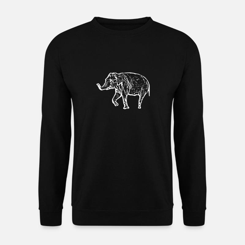 Elephant white - Unisex Sweatshirt - black
