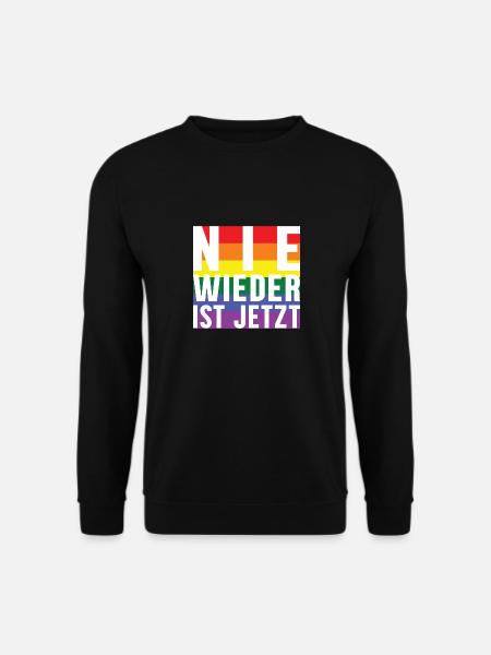 Never again lettering Pride - Unisex Sweatshirt - black