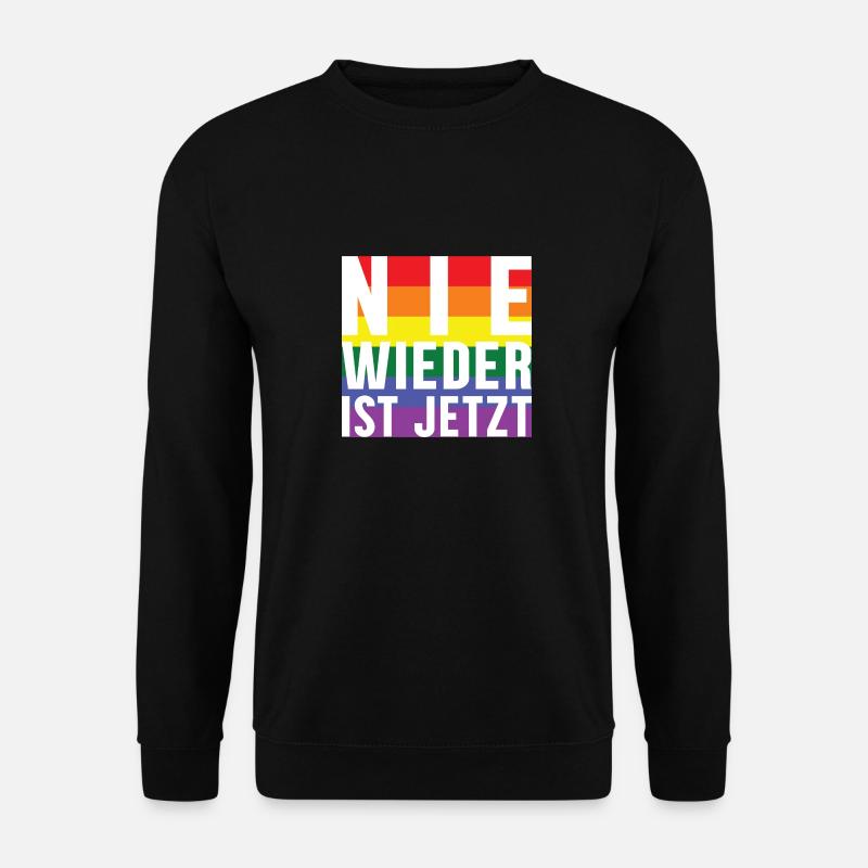 Never again lettering Pride - Unisex Sweatshirt - black