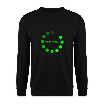 Les balises de charge Thinking Indicateur de charge - Sweat-shirt Unisexe - noir - Devant - Alina (178cm) & Michal (187cm)