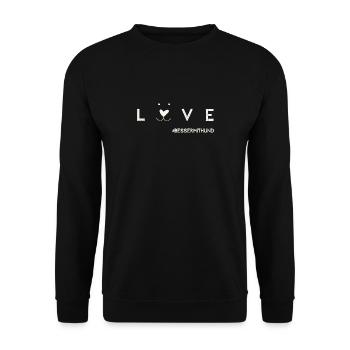 besser mit Hund - Unisex Pullover - Schwarz - Vorne - Alina (178cm) & Michal (187cm)