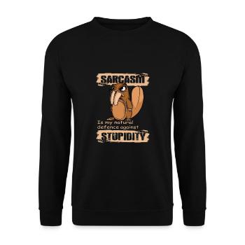 Sarcasme - Sweat-shirt Unisexe - noir - Devant - Alina (178cm) & Michal (187cm)