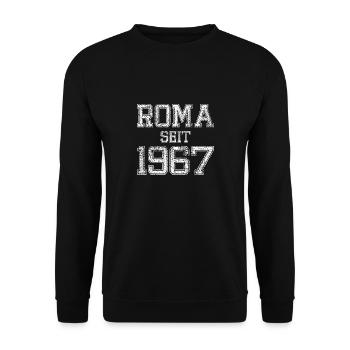 Roma und stolz darauf seit 1967 - Unisex Pullover - Schwarz - Vorne - Alina (178cm) & Michal (187cm)
