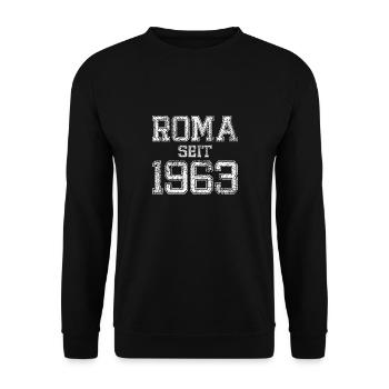 Roma and proud of it since 1963 - Unisex Sweatshirt - black - Front - Alina (178cm) & Michal (187cm)