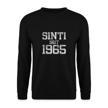 seit 1965 Sinti und stolz darauf - Unisex Pullover - Schwarz - Vorne - Alina (178cm) & Michal (187cm)