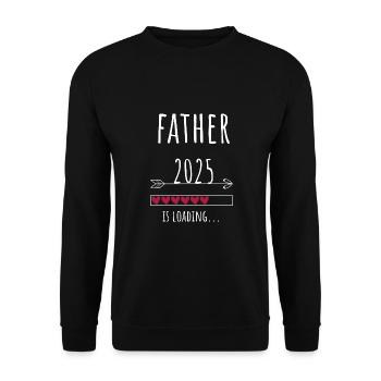 Annonce de la grossesse Future Father 2025 - Sweat-shirt Unisexe - noir - Devant - Alina (178cm) & Michal (187cm)