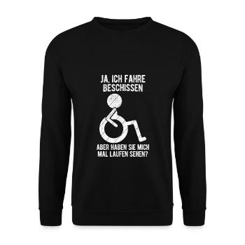 Ja ich fahre beschissen - Aber Haben Sie mich mal - Unisex Pullover - Schwarz - Vorne - Alina (178cm) & Michal (187cm)
