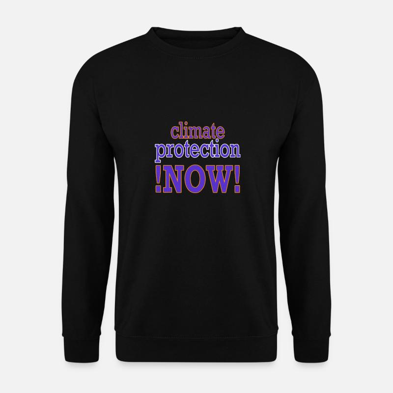 climate-protection-NOW.. - Unisex Pullover - Schwarz
