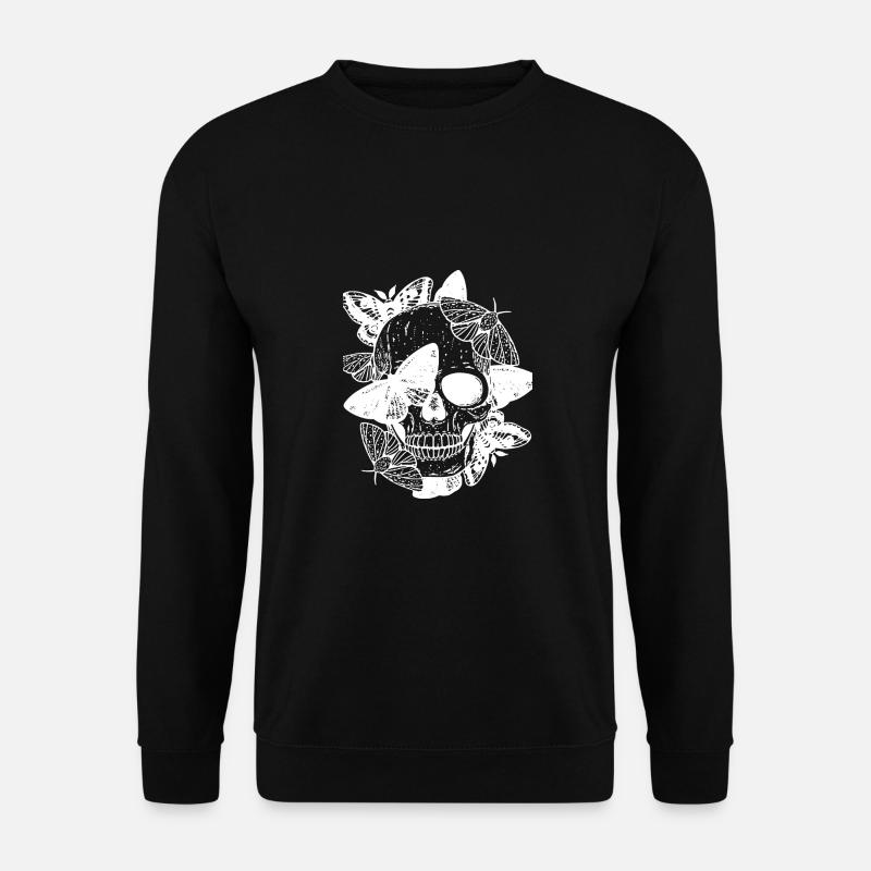 Skull with butterflies - Unisex Sweatshirt - black