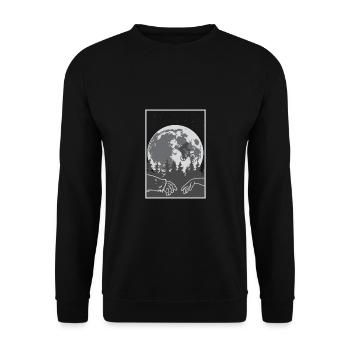 Bigfoot Nach Hause Telefonieren - Unisex Pullover - Schwarz - Vorne - Alina (178cm) & Michal (187cm)