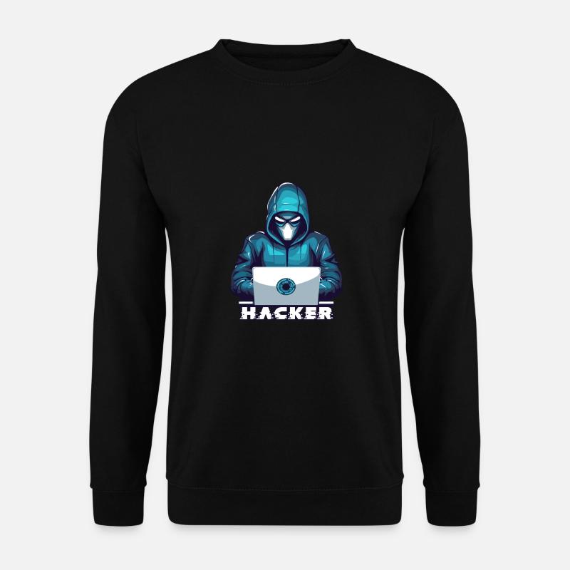 Masked Hacker Hacking - Unisex Sweatshirt - black