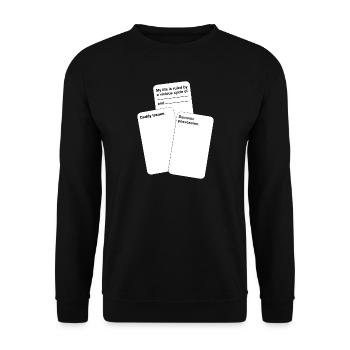 Drôles de cartes contre l’humanité - Sweat-shirt Unisexe - noir - Devant - Alina (178cm) & Michal (187cm)