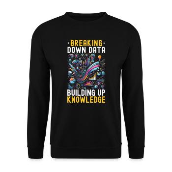 Data Science Datenanalyse Machine Learning Daten - Unisex Pullover - Schwarz - Vorne - Alina (178cm) & Michal (187cm)