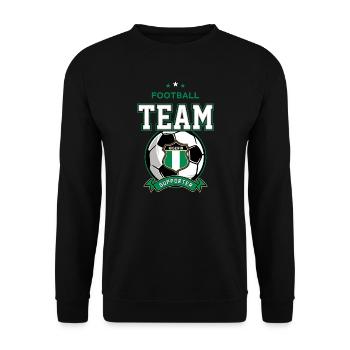 Nigeria - Unisex Pullover - Schwarz - Vorne - Alina (178cm) & Michal (187cm)