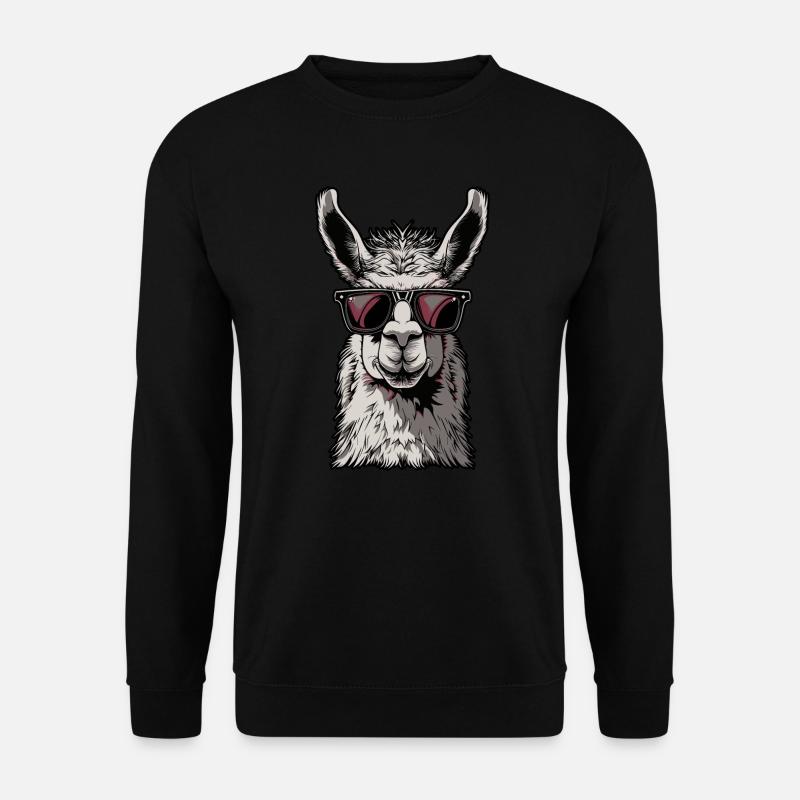 Funny Llama Alpaca - Unisex Sweatshirt - black