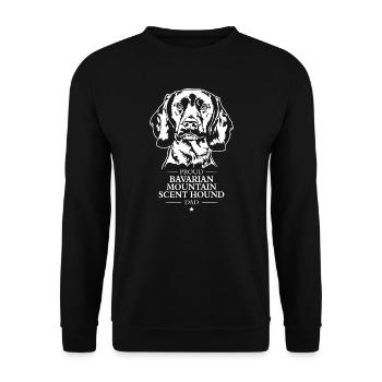 Bavarian Mountain Scent Hound Dad Hunde Wilsigns - Unisex Pullover - Schwarz - Vorne - Alina (178cm) & Michal (187cm)
