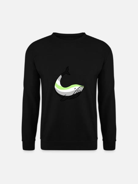 Agender Whale Agender Pride - Unisex Sweatshirt - black
