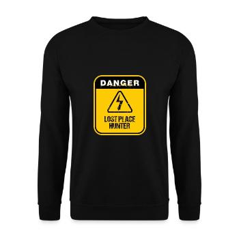 Lost Place Hunter Urbexer Cadeau - Sweat-shirt Unisexe - noir - Devant - Alina (178cm) & Michal (187cm)